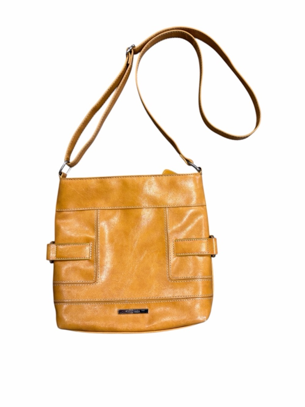Nine West Brown Faux Leather Crossbody Bag
